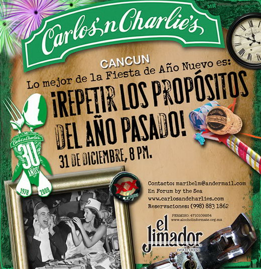 Carlos n charlies Cancun new year eve Riviera Maya Playa del Carmen